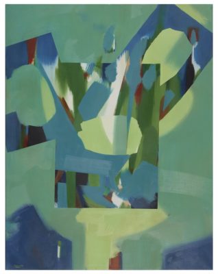 Ernst Weil, Spiegelung, 1972, Öl/ Leinwand, 146 x 114 cm